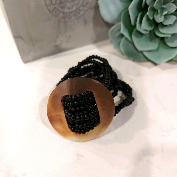 Black Beaded Bracelet - Picture 2 of 4